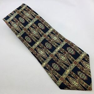 Bill Blass Men's Necktie Pre-Owned Geometric